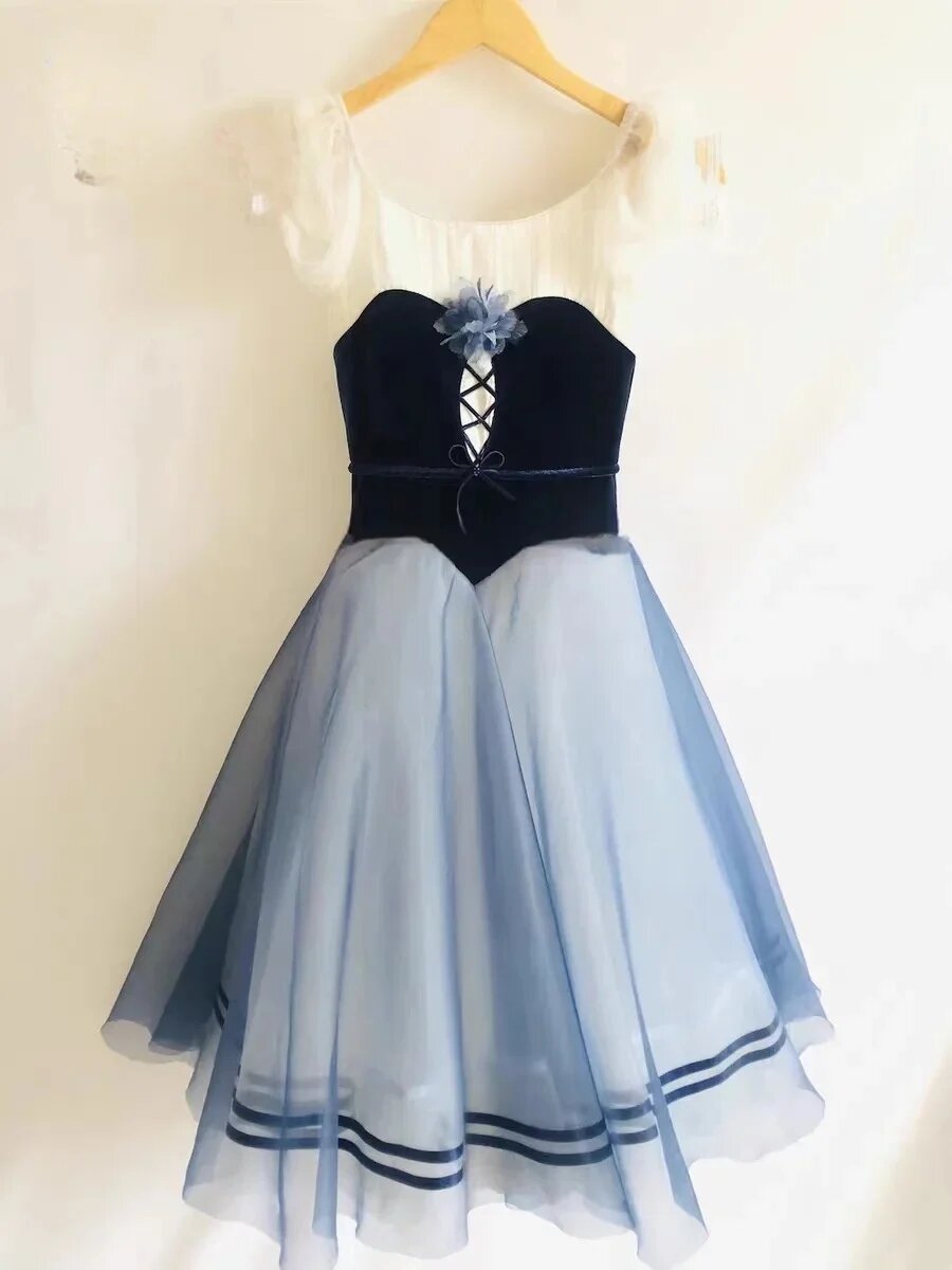 Giselle Act I ballet costume, Giselle Romantic tutu Giselle blue ballet tutu
