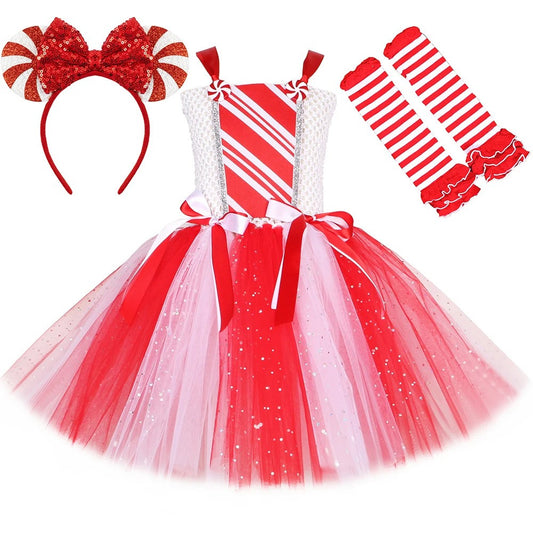 Candy Cane child tutu, Nutcracker Candy Cane tutu, Child Christmas tutu
Red and white striped child tutu, Nutcracker bon bon tutu
